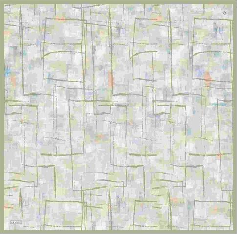 Armine Soyut Desenli Saf İpek Twill Eşarp 9339D 02
