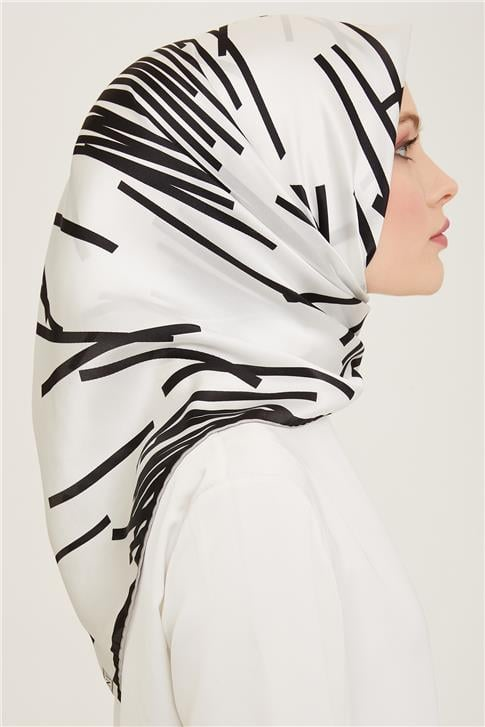 Armine Soyut Desenli Sura İpek Eşarp 24Ya9158 51