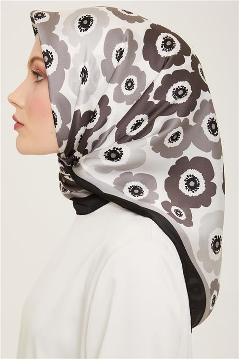 Armine Soyut Desenli Sura İpek Eşarp 24Ya9107 6 05