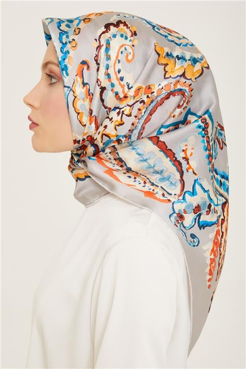Armine Soyut Desenli Sura İpek Eşarp 24Ya9131 83 34