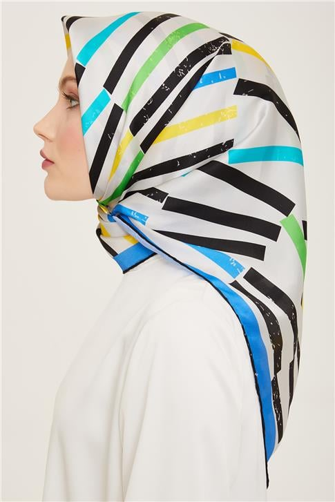 Armine Soyut Desenli Sura İpek Eşarp 24Ya9102 52 01