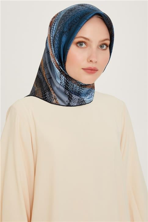 Armine Soyut Desenli Sura Saf İpek Eşarp 9236D 36