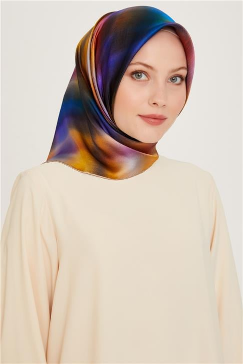 Armine Soyut Desenli Sura Saf İpek Eşarp 9229D 33