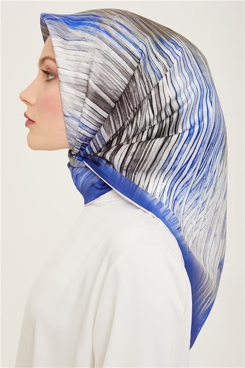 Armine Soyut Desenli Twill İpek Eşarp 24Ya9143 7 80