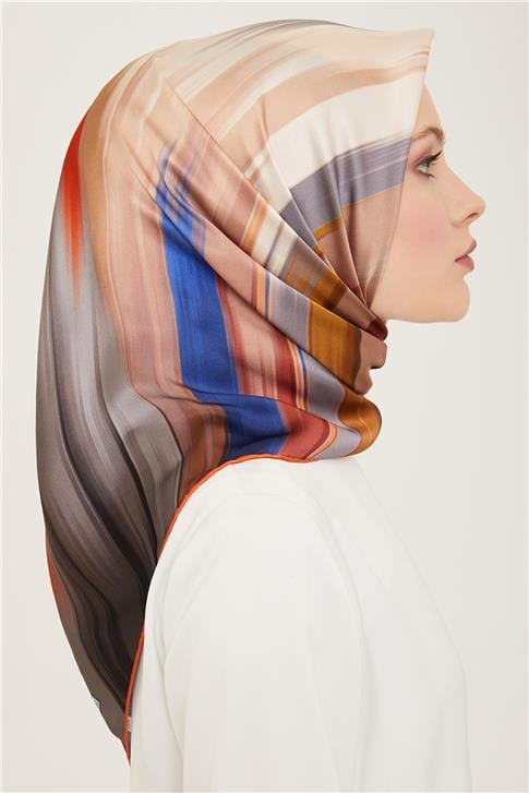 Armine Soyut Desenli Twill İpek Eşarp 24Ya9131 52 84