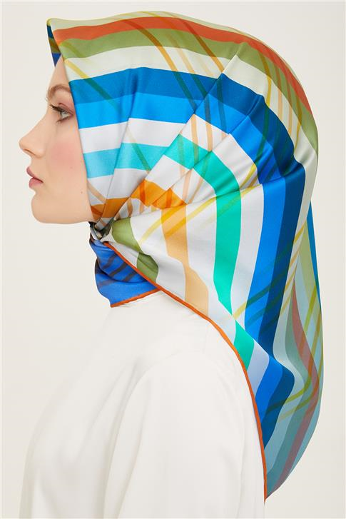 Armine Soyut Desenli Twill İpek Eşarp 24Ya9107 50 31