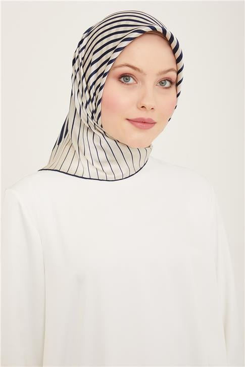 Armine Soyut Desenli Twill İpek Eşarp 24Ya9158 01
