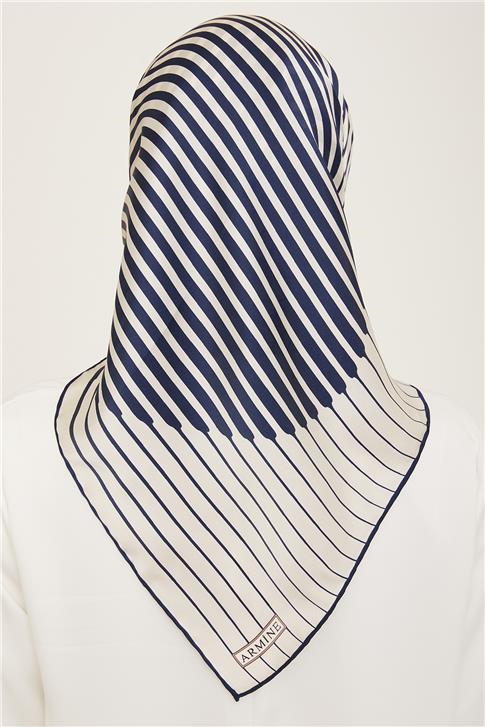 Armine Soyut Desenli Twill İpek Eşarp 24Ya9158 01