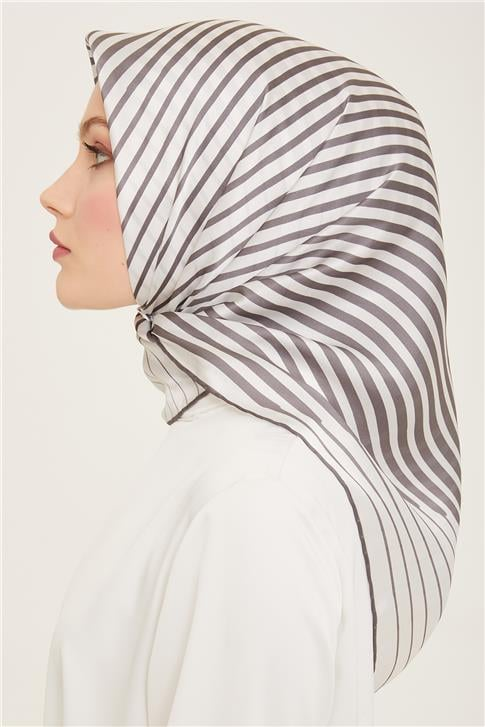 Armine Soyut Desenli Twill İpek Eşarp 24Ya9158 04