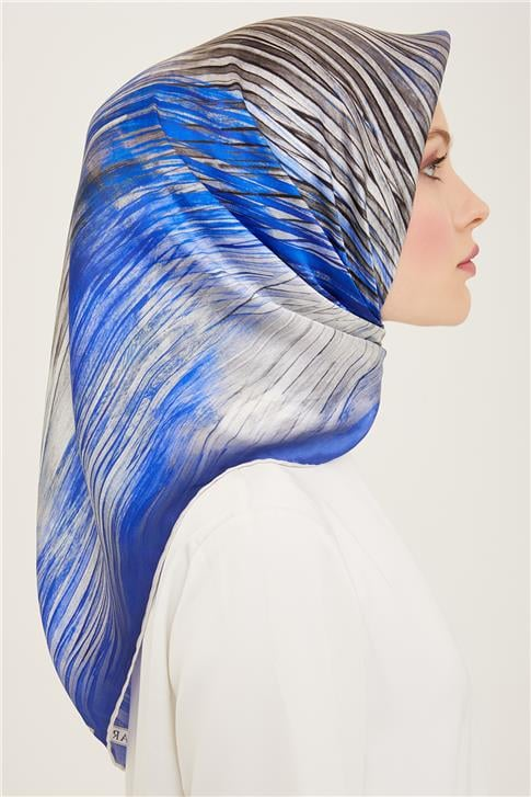 Armine Soyut Desenli Twill İpek Eşarp 24Ya9143 7 80