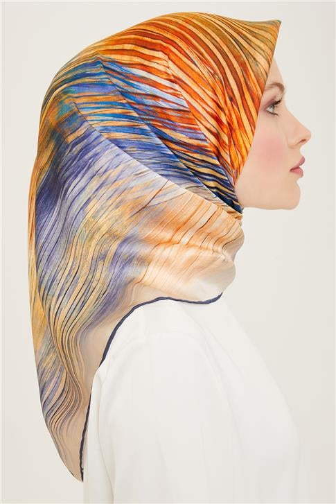 Armine Soyut Desenli Twill İpek Eşarp 24Ya9143 7 82