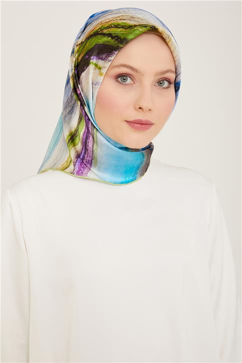 Armine Soyut Desenli Twill İpek Eşarp 24Ya9102 52 33