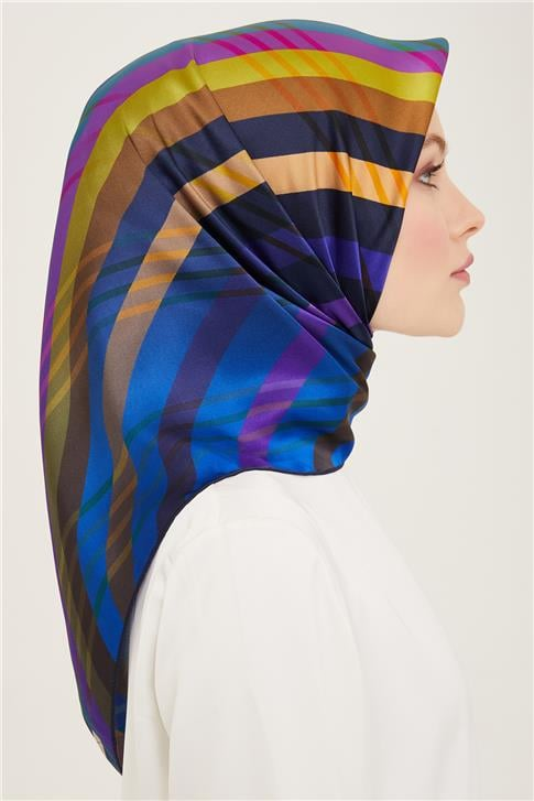 Armine Soyut Desenli Twill İpek Eşarp 24Ya9107 50 82