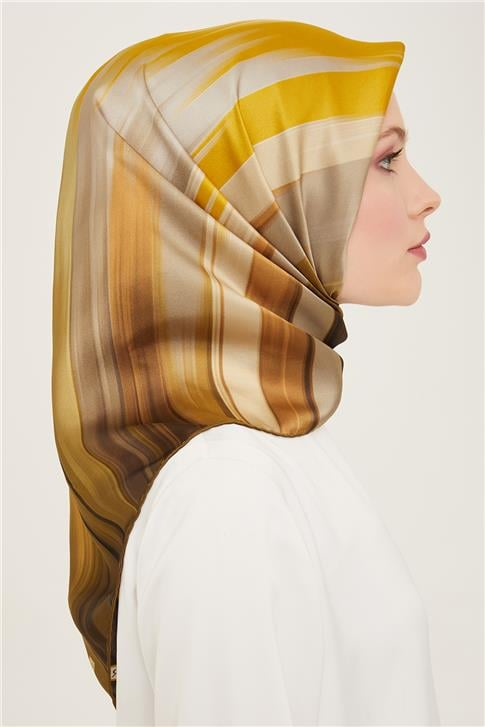Armine Soyut Desenli Twill İpek Eşarp 24Ya9131 52 52