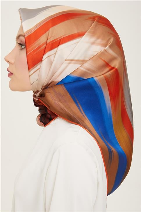 Armine Soyut Desenli Twill İpek Eşarp 24Ya9131 52 84