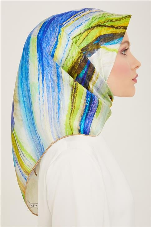 Armine Soyut Desenli Twill İpek Eşarp 24Ya9102 52 83
