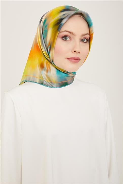 Armine Soyut Desenli Twill İpek Eşarp 24Ya9136 36 82