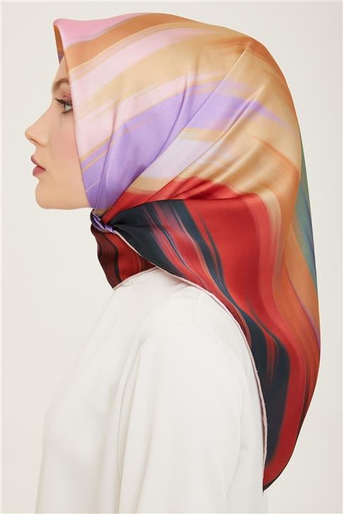 Armine Soyut Desenli Twill İpek Eşarp 24Ya9131 52 01