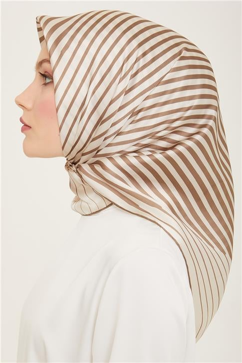 Armine Soyut Desenli Twill İpek Eşarp 24Ya9158 03