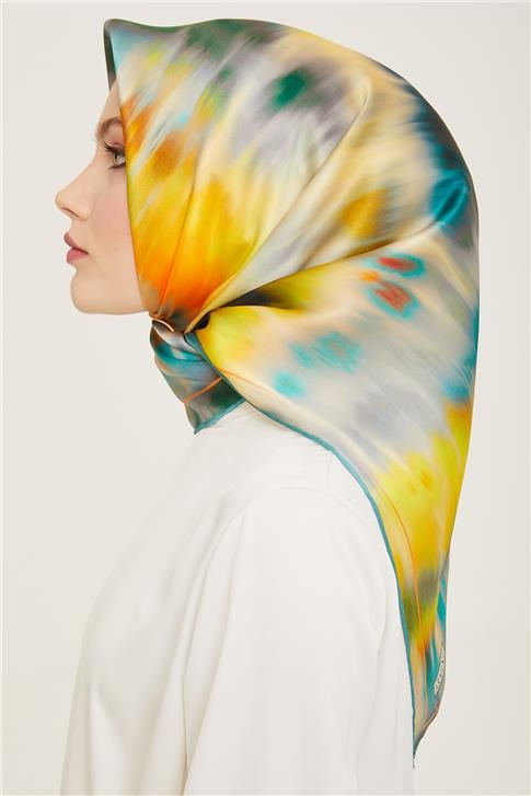 Armine Soyut Desenli Twill İpek Eşarp 24Ya9136 36 82