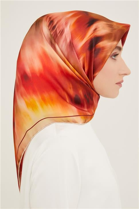 Armine Soyut Desenli Twill İpek Eşarp 24Ya9136 36 38