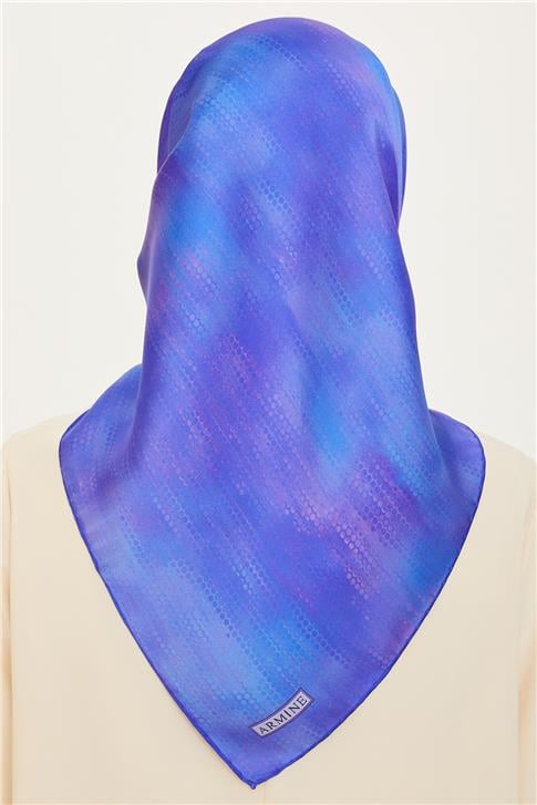 Armine Soyut Desenli Twill Saf İpek Eşarp 9221D 38