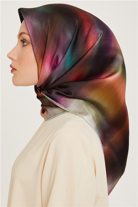 Armine Soyut Desenli Twill Saf İpek Eşarp 9229D 35