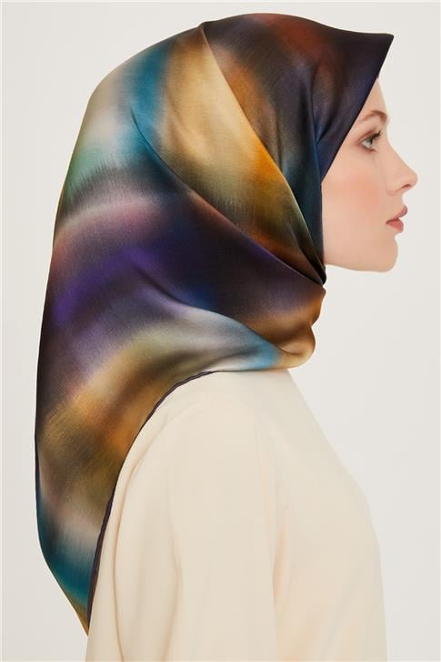 Armine Soyut Desenli Twill Saf İpek Eşarp 9229D 36