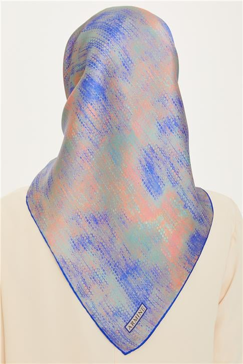 Armine Soyut Desenli Twill Saf İpek Eşarp 9221D 85