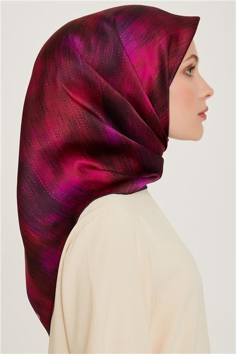 Armine Soyut Desenli Twill Saf İpek Eşarp 9221D 09