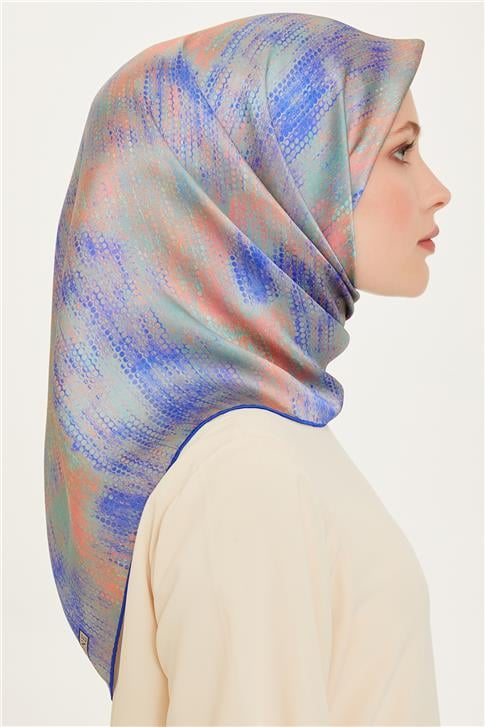 Armine Soyut Desenli Twill Saf İpek Eşarp 9221D 85