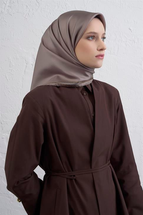 Armine Su Yolu Desenli Saf İpek Twill Eşarp 9444D 35