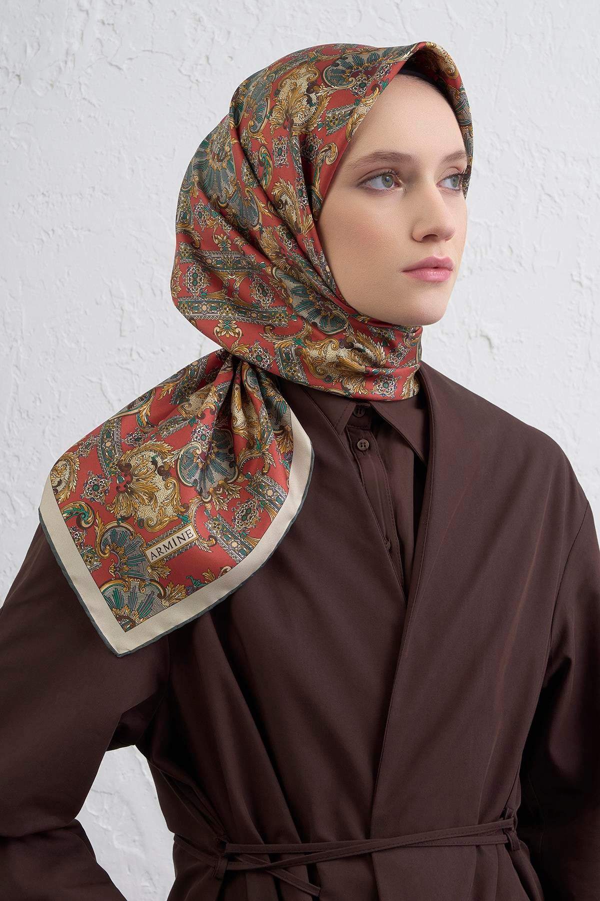 Armine Sura İpek Eşarp 9416-31