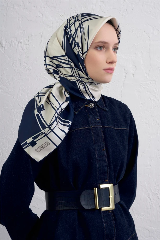 Armine Sura İpek Eşarp 9442-34