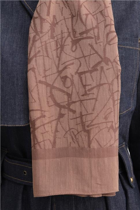 Armine Tencel İpek Kaligrafi Desen Şal 32105