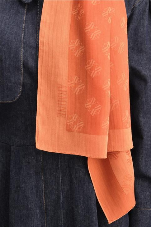Armine Tencel İpek Minimal Monogram Desen Şal 32106