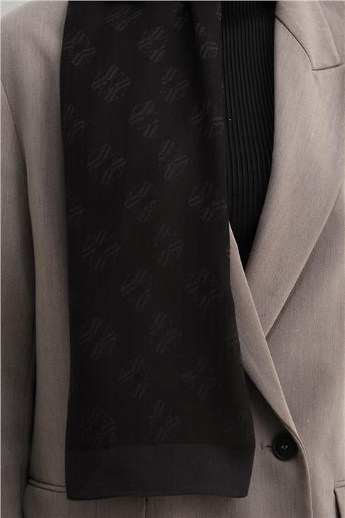 Armine Tencel İpek Minimal Monogram Desen Şal 01