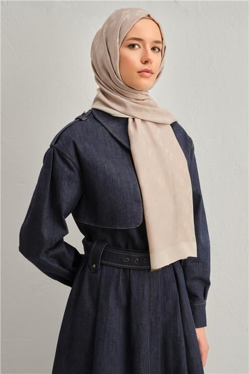 Armine Tencel İpek Minimal Monogram Desen Şal 32103
