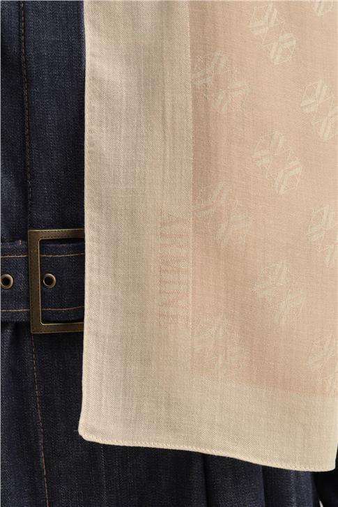 Armine Tencel İpek Minimal Monogram Desen Şal 32102