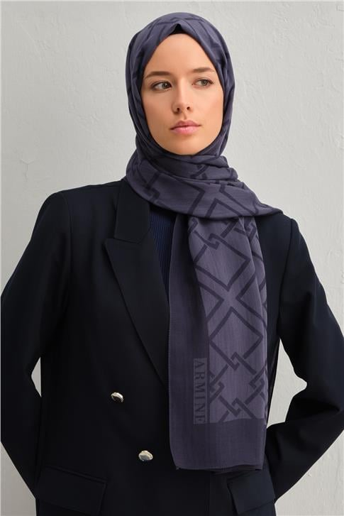 Armine Tencel İpek Zincir Desen Şal 3293