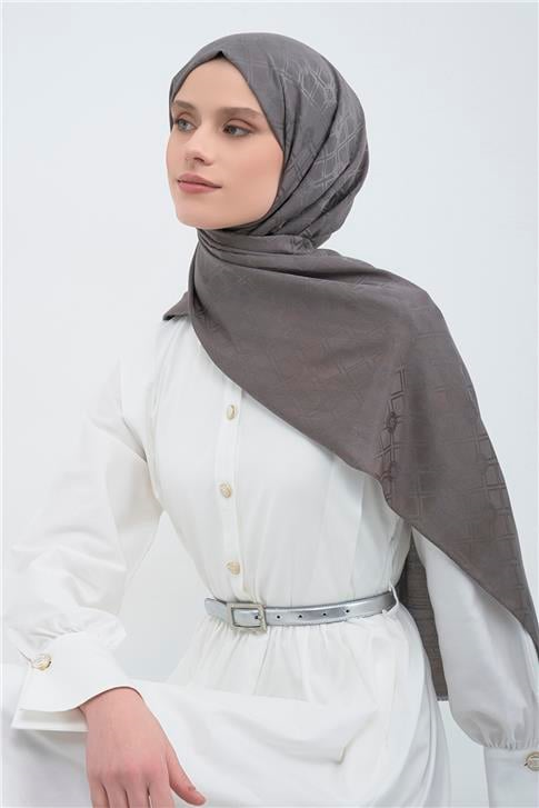 Armine Tencel Yün Monogram Desen Şal 08