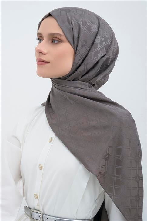 Armine Tencel Yün Monogram Desen Şal 08