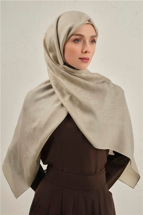 Armine Woolair Dalga Monogram Şal 1 07