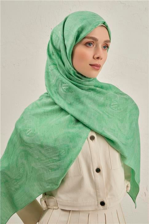 Armine Woolair Dalga Monogram Şal 1 48