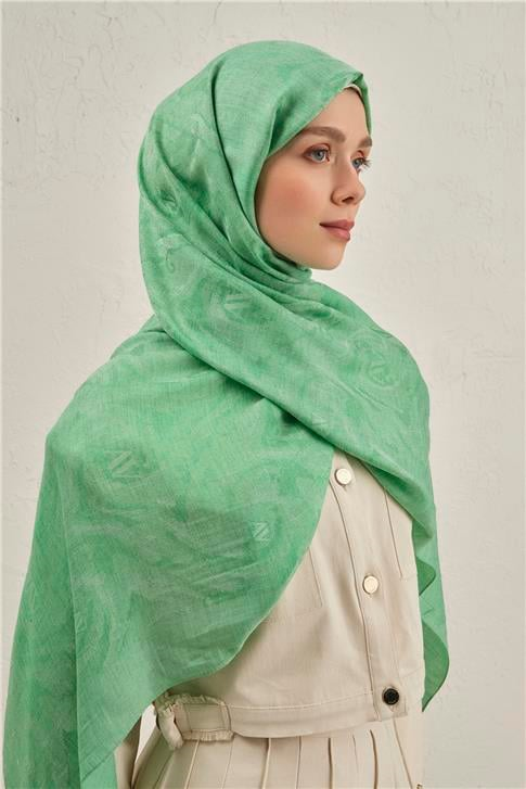 Armine Woolair Dalga Monogram Şal 1 48