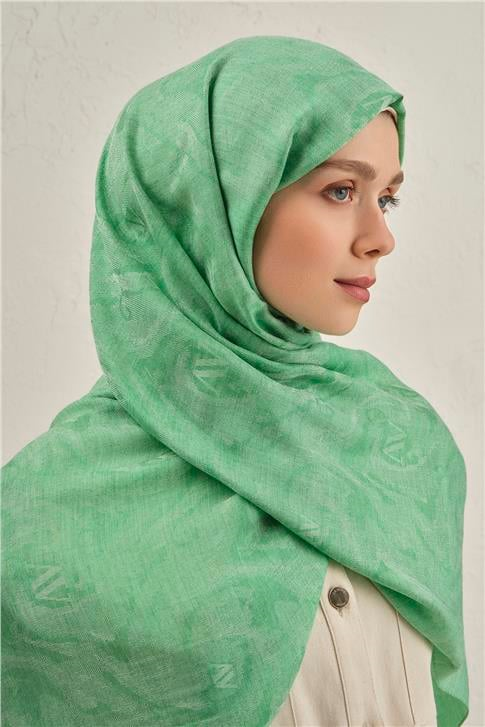 Armine Woolair Dalga Monogram Şal 1 48