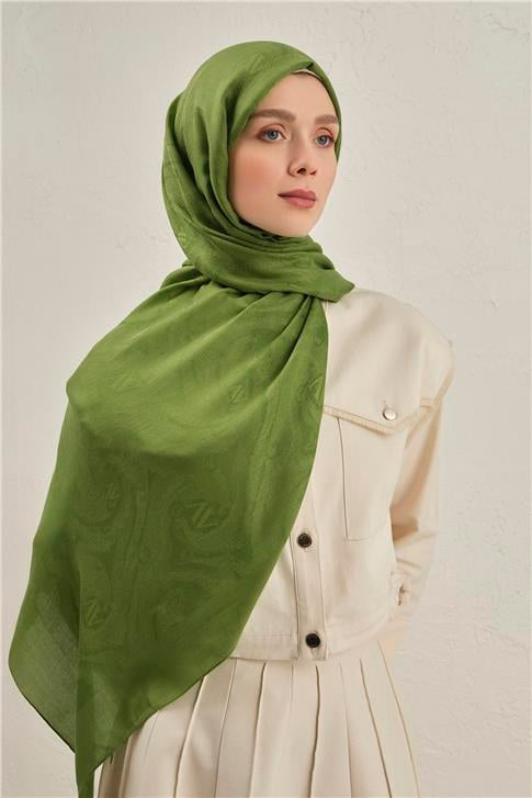 Armine Woolair Dalga Monogram Şal 1 73