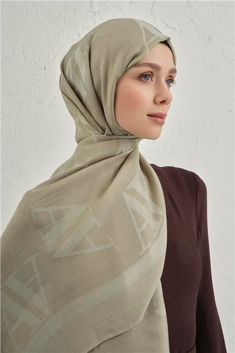 Armine Woolair Harf Monogram Şal 2 07