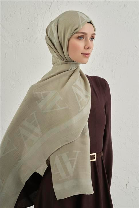 Armine Woolair Harf Monogram Şal 2 07