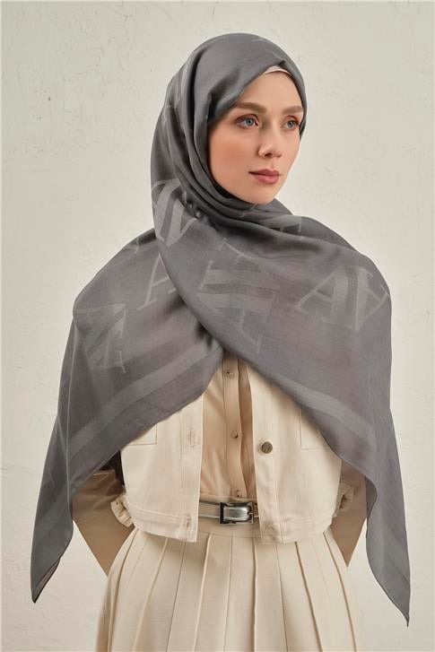 Armine Woolair Harf Monogram Şal 2 20
